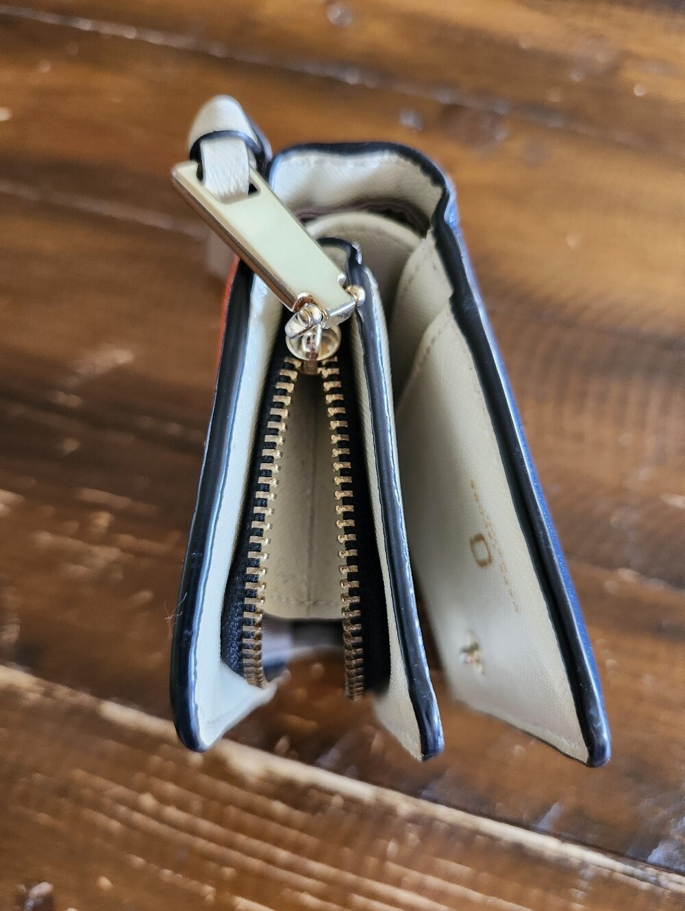 Marc Jacobs Snapshot Compact Leather Wallet - Blue & Orange - Picture 6 of 7